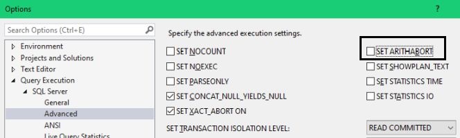 Advanced Query Execution Options