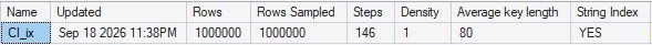 Excerpt from the output from DBCC SHOW_STATISTICS