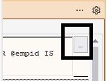 Illustration of button in the execution-plan view in SSMS to get the full query text